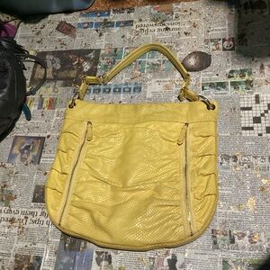 Cole Haan Leather Shoulder Bag Mustard Color. GREAT condition.